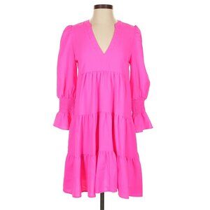 Tuckernuck Pomander Place Electric Pink Crepe Kenzo Dress XS